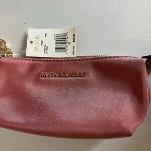 Michael Kors Novelty Travel Rose Color Nylon Extra Small Pouch Retails $68.00